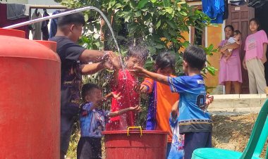 TMMD 129 Pandeglang: Hadirnya Sumur Bor, Menambah Keceriaan Anak  anak Pangburangan