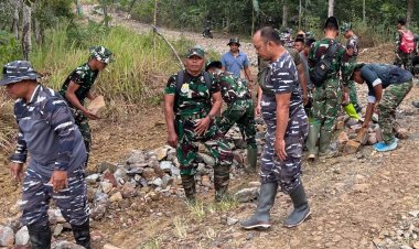 Saat Tangan-Tangan Bersatu, TMMD Ke-129 Kodim 0601/Pandeglang Mengubah Batu Menjadi Akses Harapan