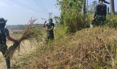 Satgas TMMD Wujudkan Posko Bersih dan Nyaman Melalui Gotong Royong