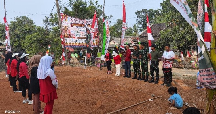 Satgas TMMD Jadi Juri Lomba Senam Kreasi, Semangat Kemerdekaan Warnai Desa Pasirgadung