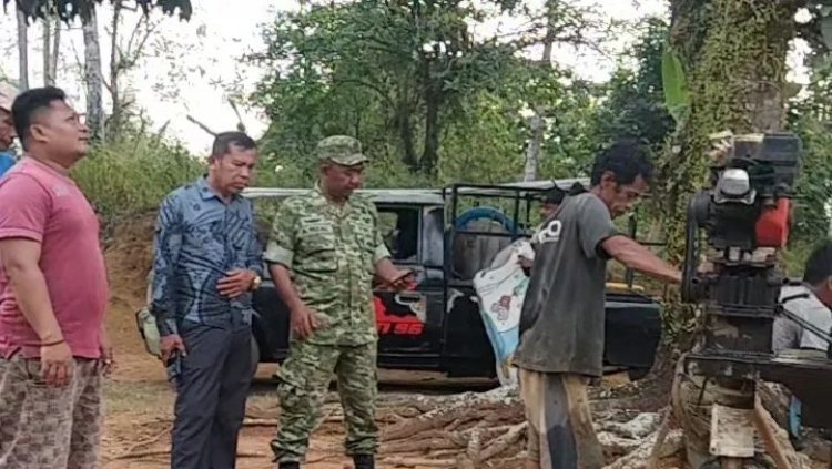 Satgas dan Warga Desa Pasirgadung Semangat Kebut Titik Pengeboran Air Bersih Ketiga di Kampung Kubang Kopo