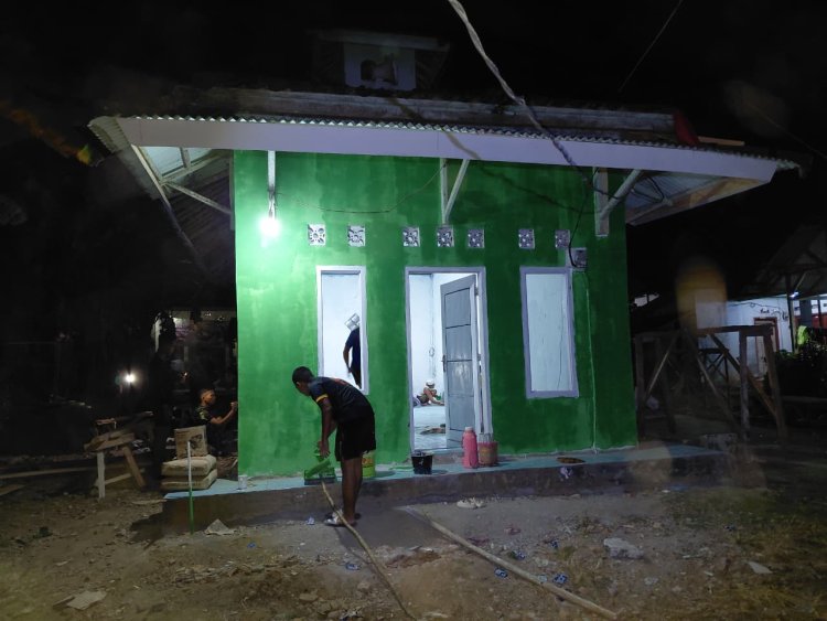 Kerja Keras Hingga Malam, Bukti Pengabdian Satgas TMMD ke-129