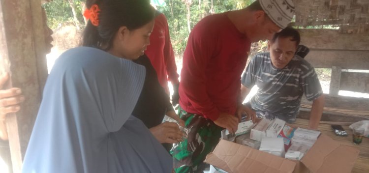 Jelang Penutupan TMMD 129, Warga Serbu Layanan Kesehatan Lapangan