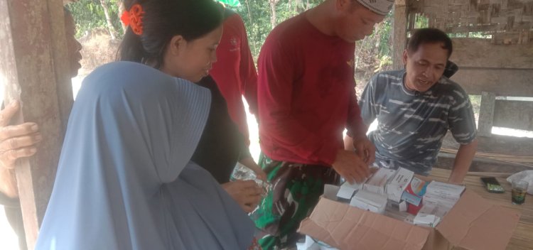 Warga Antusias Berobat di Layanan Kesehatan TMMD 129 Kodim 0601/Pandeglang